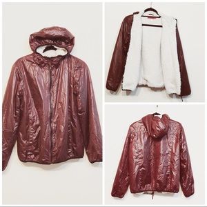 Windbreaker with Faux fur lining